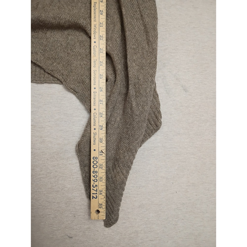 Gap Women Taupe Brown Wool Blend Sleeveless Draped Asymmetrical Cardigan Vest S - Picture 7 of 8